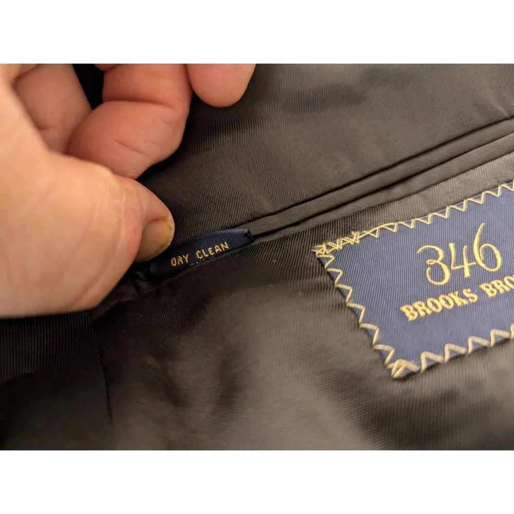 Brooks Brothers 346 Sport Jacket Mens 40S Black Cashmere? Coat Career Corpcore